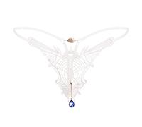 HZling Culotte Femme sans Couture Femmes Culottes Maille String Couleur Unie Transparent Sexy Cardigan T Pantalon(White,One Size)