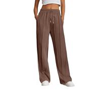 HZling Pantalon Chic Femme Pantalon décontracté pour Femme pour Un Confort Quotidien.Design élégant à Jambe Droite avec Poches fonctionnelles Une Tenue Polyvalente en Toutes Saisons.(Coffee,XL)