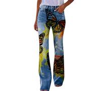 HZling Pantalon Femme Pantalon Ample décontracté imprimé à Choix Multiples pour Femmes Micro évasé Confortable(Q,4XL)