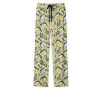 HZling Pantalon Fluide Pantalon décontracté et Tendance au Quotidien,Confortable grâce à sa Taille élastique et Son imprimé intégral Polyvalent.Idéal pour Les Loisirs(Light Green,XL)