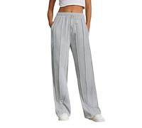 HZling Pantalon Pantalon décontracté pour Femme pour Un Confort Quotidien.Design élégant à Jambe Droite avec Poches fonctionnelles Une Tenue Polyvalente en Toutes Saisons.(Grey,S)