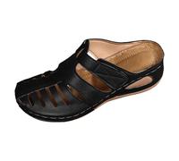 HZling Pantoufle Femme Chaussons élégants pour Femmes, pour Une détente décontractée, Design à Bout Ouvert avec Talon compensé Un Confort Estival et Un Style Facile à Enfiler