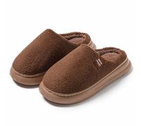 HZling Pantoufles Chaussons d'hiver Confortables en Polaire épaisse pour Couple, Chaussures Chaudes et Confortables pour la Maison par Temps Froid
