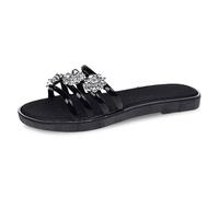 HZling Pantoufles Chaussons Tendance pour Femmes pour la Plage décontractée, Design à Bout Ouvert la détente Estivale, Style Facile à Enfiler avec Semelle Plate Un Confort Ultime