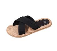 HZling Pantoufles Sandales orthopédiques à bout ouvert pour femmes, tongs plates avec semelle souple, pieds larges, pantoufles d'été confortables, sandales de yoga, de plage, pointures 35 à 43
