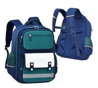 HZling Sac Dos Moto Nouveau Sac à dos étudiant en tissu de bande dessinée grande capacité résistant aux éclaboussures sac à dos pour enfants Sac à Dos Pc Portable (Green, 28.5x18 x 38 m)