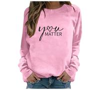 HZling Sweat Femme Nouveau Pull à Manches Longues à col Rond imprimé Lettre pour Femme(S)