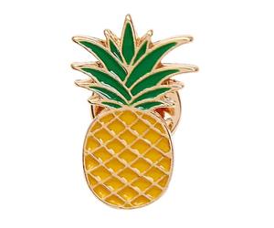 HZling Tourne Broche Broche chat toujours Be Pawsitive, broche créative avec lettre de chat de dessin animé, ananas Pins Pasteque (Yellow, One Size)