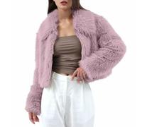 HZling veste fausse fourrure femme Manteau en similicuir pour femme,gilet décontracté sans manches,veste polaire duveteuse à col à revers,vêtements d'extérieur coupe-vent d'hiver(XL)