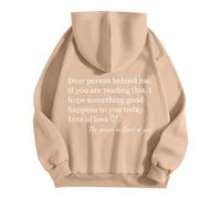 HZling Veste Hiver Femme Femmes,chère Personne derrière Moi,si Vous lisez ceci,Quelque Chose de Bien Vous Arrive Aujourd'hui,Sweat à Capuche(Khaki,L)