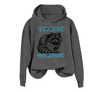 HZling Veste Polaire Femme Sweat à Capuche à Manches Longues et Poches pour Femme avec imprimé Lettre(Grey,XL)