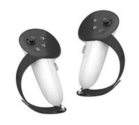 HZLucki Poignées de manette compatibles avec les accessoires Meta Quest 3S/Quest 3, sangles de phalanges réglables qui s'adaptent à la plupart des mains, housse souple pour batterie de station de