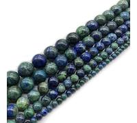 HZLXF1 Naturel Lapis Lazuli Pierre Malachite Azurite Agat Perles d'Agat for Bijoux Collier Bracelet 4 6 8 10 12mm DIY (Color : Blue, Item Diameter : 6mm Approx 63beads)