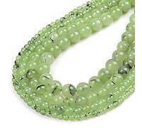 HZLXF1 Perles de Pierre Naturelle facettes de Raisin de Raisin Vert Perles en Vrac for la Fabrication de Bijoux DIY Bracelet de poteaux d'oreilles 4/6 / 8 / 10mm (Item Diameter : 8mm about46pcs)