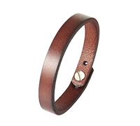 HZMAN Bracelet manchette réglable en cuir style steampunk minimaliste fait à la main, Sans pierre précieuse