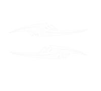 Hzoibyze 2 Pièces Autocollant Voiture Décoration Motif Créatif Vinyle Couvre Rayure Adapté à Voiture Fourgonnette Utilitaire, Blanc