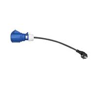 Hzoibyze Adaptateur de Câble de Recharge pour Voiture électrique avec Connecteur Portable et Convertisseur de Prise CEE Professionnel, Noir, 32 A-16 A, En Poly