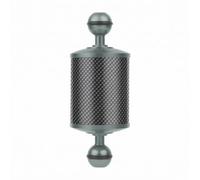 Hzoibyze Bras Flottant pour Éclairage sous-Marin Double Boule Bras de Flottabilité Bras de Support Fibre de Carbone avec Embouts Renforcés Boules 1pouce Adapté, Titane, 5 Pouces
