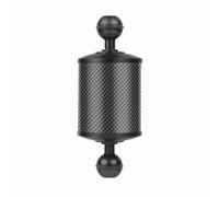 Hzoibyze Bras Flottant pour Éclairage sous-Marin Double Boule Bras de Flottabilité Bras de Support Fibre de Carbone avec Embouts Renforcés Boules 1pouce Adapté, Noir, 5 Pouces