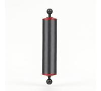 Hzoibyze Bras Flottant pour Éclairage sous-Marin Double Boule Bras de Flottabilité Bras de Support Fibre de Carbone avec Embouts Renforcés Boules 1pouce Adapté, Noir+Rouge, 12 Pouces