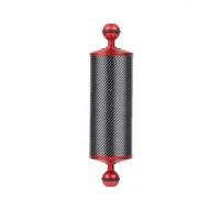 Hzoibyze Bras Flottant pour Éclairage sous-Marin Double Boule Bras de Flottabilité Bras de Support Fibre de Carbone avec Embouts Renforcés Boules 1pouce Adapté, Rouge, 8 Pouces