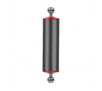 Hzoibyze Bras Flottant pour Éclairage sous-Marin Double Boule Bras de Flottabilité Bras de Support Fibre de Carbone avec Embouts Renforcés Boules 1pouce Adapté, Titane+Rouge, 10 Pouces