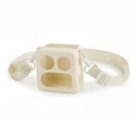 Hzoibyze Étui Audio Enfant Yoto Mini Coque Housse Protection Silicone Résistante aux Rayures avec Sangle Épaule Réglable Découpes Précises Accès Complet Prise, Beige