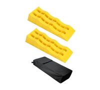 Hzoibyze Lot de 2 Rampes de Stationnement pour Pneus, Support de Roue, Tapis Antidérapant Robuste et Structure épaisse, Idéal pour Le Stationnement de Véhicule, Jaune