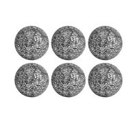 Hzoibyze Lot de 6 Boules Décoratives Sphériques En Verre Mosaïque, Globes Solides, Texture élégante, Idéales pour La Décoration Du Salon Ou de La Salle à Mange, Argent Noir