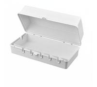 Hzoibyze Protection Étanche Boîte Multiprise Coffret Couvercle Prise Électrique Fermeture Sécurisée en pour Protéger Vos Connexions Électriques des Intempéries, Blanc, L+Verrou