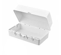 Hzoibyze Protection Étanche Boîte Multiprise Coffret Couvercle Prise Électrique Fermeture Sécurisée en pour Protéger Vos Connexions Électriques des Intempéries, Blanc, M+Verrou