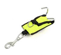 Hzoibyze Sangle de Plongée Sangle Harnais Lanière Attache pour Accessoires avec Crochet Métallique et Bordures Cousues Ajustement Aisé Même avec Gants Matériau, Jaune Fluo