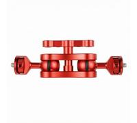 Hzoibyze Support Camera Support Stand Support Monture Articulée Double Articulation en Alliage d'Aluminium Fonction Réglable Adapté à la Photographie, Rouge, Petite Main Rouge