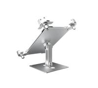 Hzoibyze Support Mural Tablette Antivol Support Réglable Support Pivotant Support Verrouillable Plaque Verrouillable avec Clips Latéraux Base Carrée 115x115mm, Argent, 13 Pouces