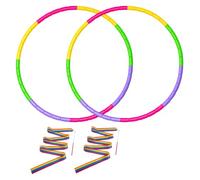 HZOUHONG Cerceau Hula Hoop (ø 70 cm, 240g) et Rubans de Danse 2 PCS