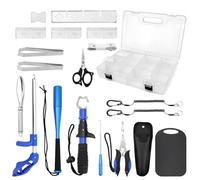 HZOUHONG Kit d'accessoires de pêche avec tueur de poissons, ciseaux de pêche, décrocheur, pince, cordon, pistolet, pince à pêche, écailles de poisson, pince à épiler pour poissons, pince à lèvres et