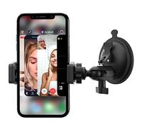 HzTinT Support de téléphone pour miroir de douche, support de téléphone à ventouse pour miroir de douche, salle de bain, carrelage de cuisine, TikTok, YouTube, Instagram, maquillage, Vlog, contenu