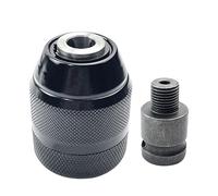 Hztuang Adaptateur de mandrin en métal de 0,8 mm - 10 mm avec filetage de 3/8-24UNF Convient pour perceuse manuelle, marteau électrique/perceuse à percussion électrique A