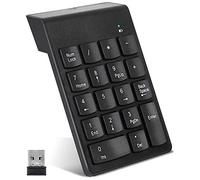 Hztuang Clavier numérique sans fil 18 touches avec mini récepteur USB 2,4 G pour ordinateur portable, bureau
