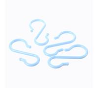 Hztuang Lot de 4 crochets en forme de S en plastique Bleu