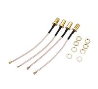 Hztuang Pack De 4 Câbles RF U.FL (Ipex/Ipx) Mini Pci vers Rp-SMA, Câble À Faible Perte Coaxial pour Antenne Wi-FI Rg-178 (4 Pouces (10 Cm))