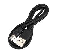 Hztuang USB de 5.5mm/2.1mm 5 V DC Barrel Jack Cable d'alimentation(Noir,75cm)