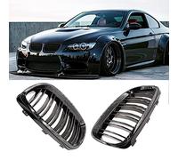 HZTWFC Une paire de grilles de calandre avant double ligne noir brillant pour BMW E92 E93 Série 3 2007 2008 2009 2010 Grilles de course de voiture