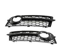 HZTWFC Une paire de grilles de voiture noir brillant calandre antibrouillard gril couvercle de lampe garniture nid d'abeille hexagonal pour Audi TT 8J 2006-2014 8J080768201C 8J080768101C