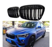 HZTWFC Une paire grilles à double ardoines brillantes calandre rein de pare-chocs avant pour BMW x1 F48 F49 2016-2020 XDrive Double Line M Style