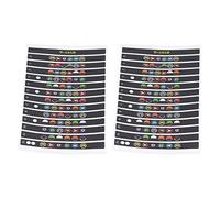 Hztyyier 10 Feuilles D'autocollants pour Touche de Guitare, Faciles à Mémoriser, pour la Pratique des Apprenants Débutants, Adaptés aux Débutants en Guitare, Conception Portable (T-101B [Fond noir