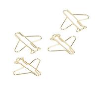 Hztyyier 100 Pièces Trombone Métal Avion Galvanoplastie Or Trombone avec Boîte Transparente pour Bureau Maison Fournitures Scolaires Présentes Office Supplies