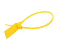 Hztyyier 100pcs Self Locking Tags Étiquette Tie pour Chaussures Sacs Vêtements avec Matériau PP pour le supermarché Logistique Transport Aérien (YELLOW)