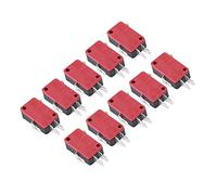 Hztyyier 10pcs Bouton d'arcade, commutateur Micro Poussoir Rouge pour Remplacement Jeu vidéo