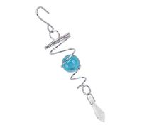 Hztyyier 2 Pièces Carillons éoliens Rotatif Spirale en Acier Inoxydable Regardant Boule Queue Vent Spinner pour L'extérieur Unisexe Nouvelle Maison (lac Bleu) Garden Decoration Garden Wind Chimes